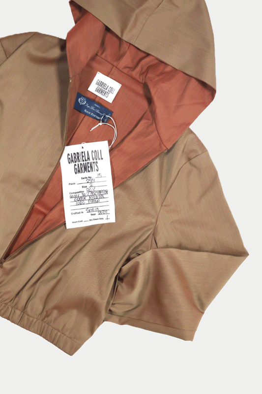 NO.294 LORO PIANA FINE WOOL DOUBLED HOODED Camel