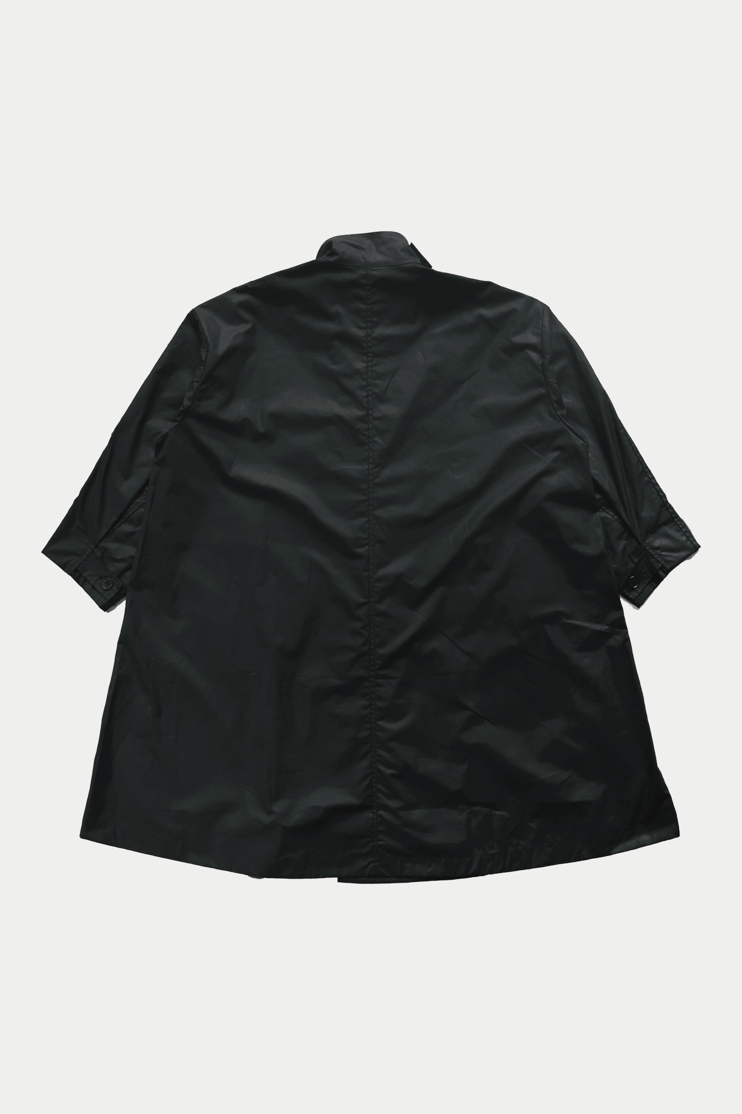 NO.65 WAXED OVERSIZED COAT Black