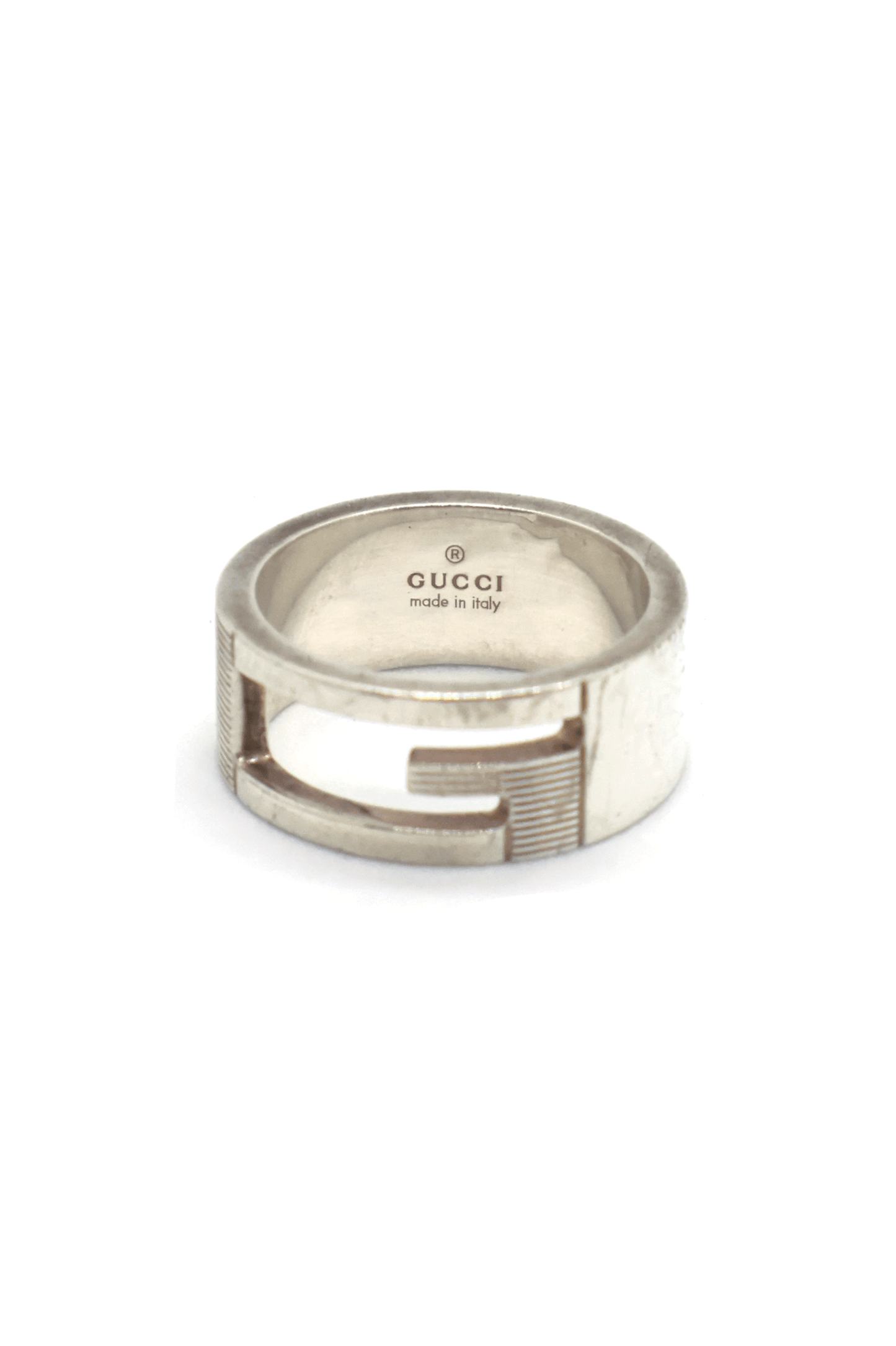 Old Gucci G Cut Out Ring Made in Italy