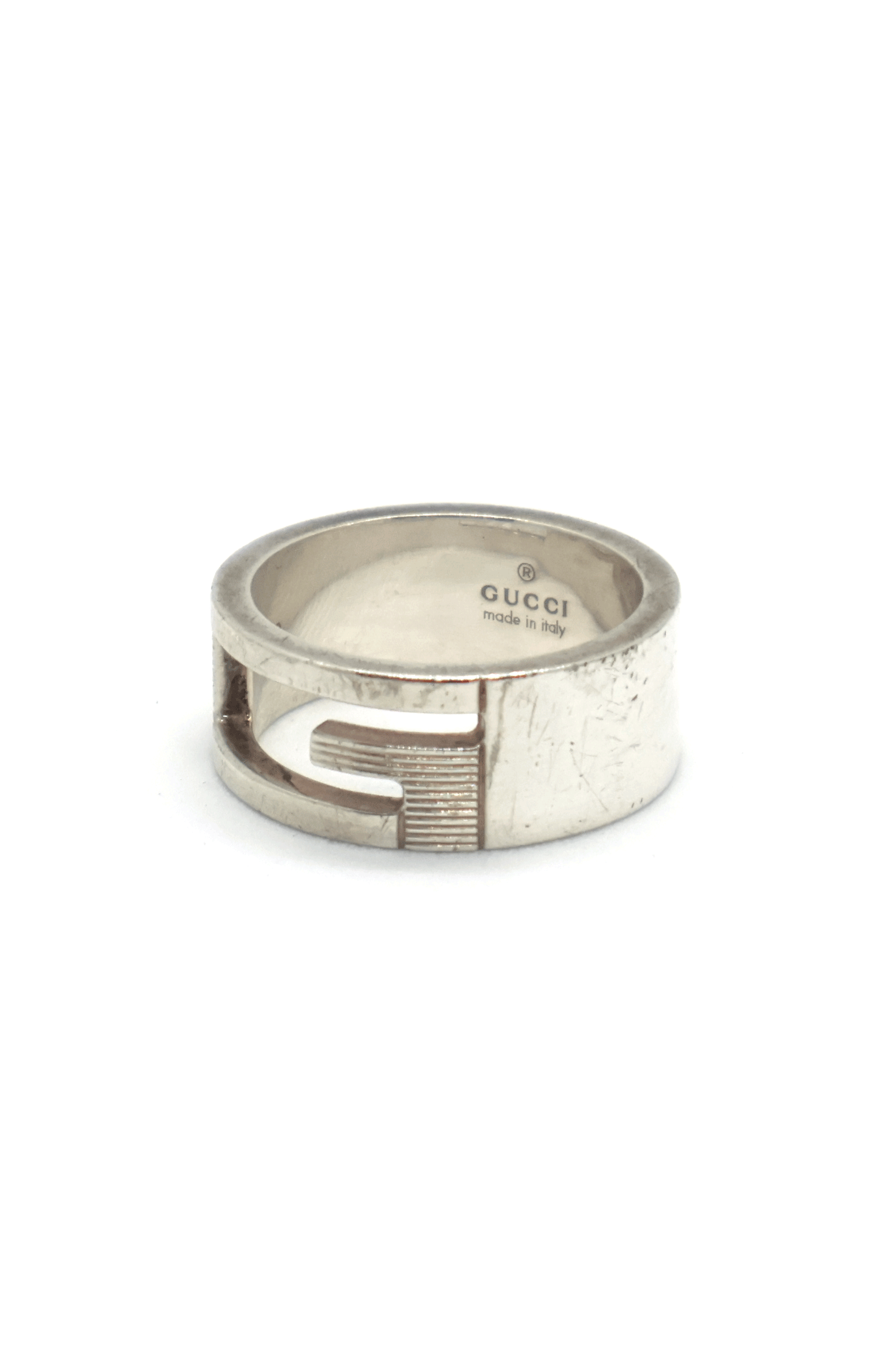 Old Gucci G Cut Out Ring Made in Italy