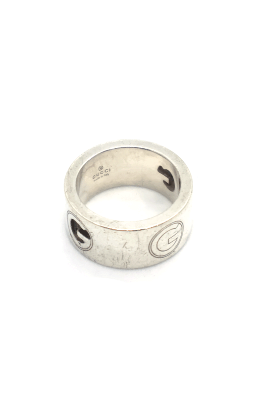 Old Gucci G Logo Band Ring Made in Italy