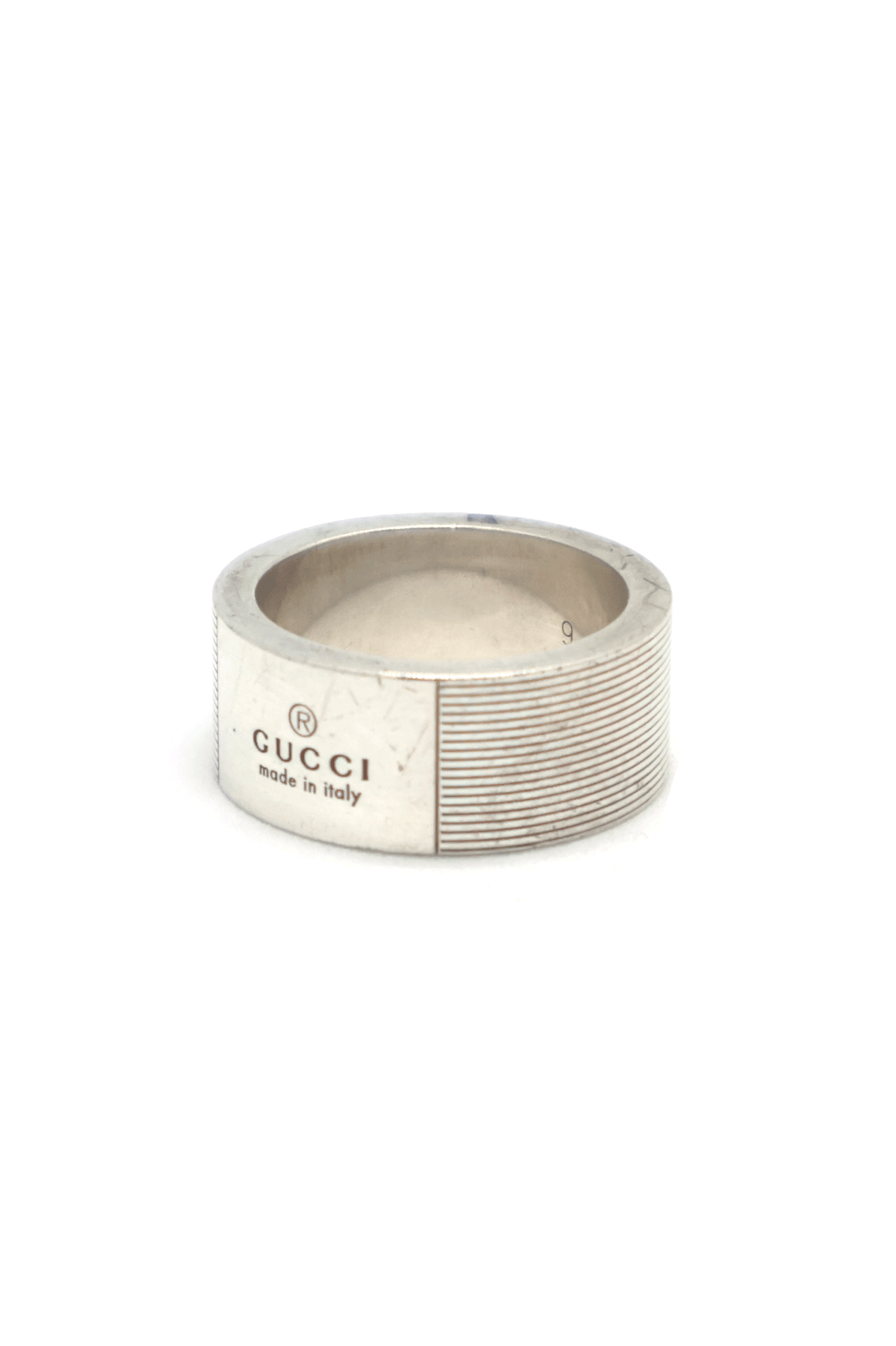 Old Gucci Logo Stamp Ring Made in Italy