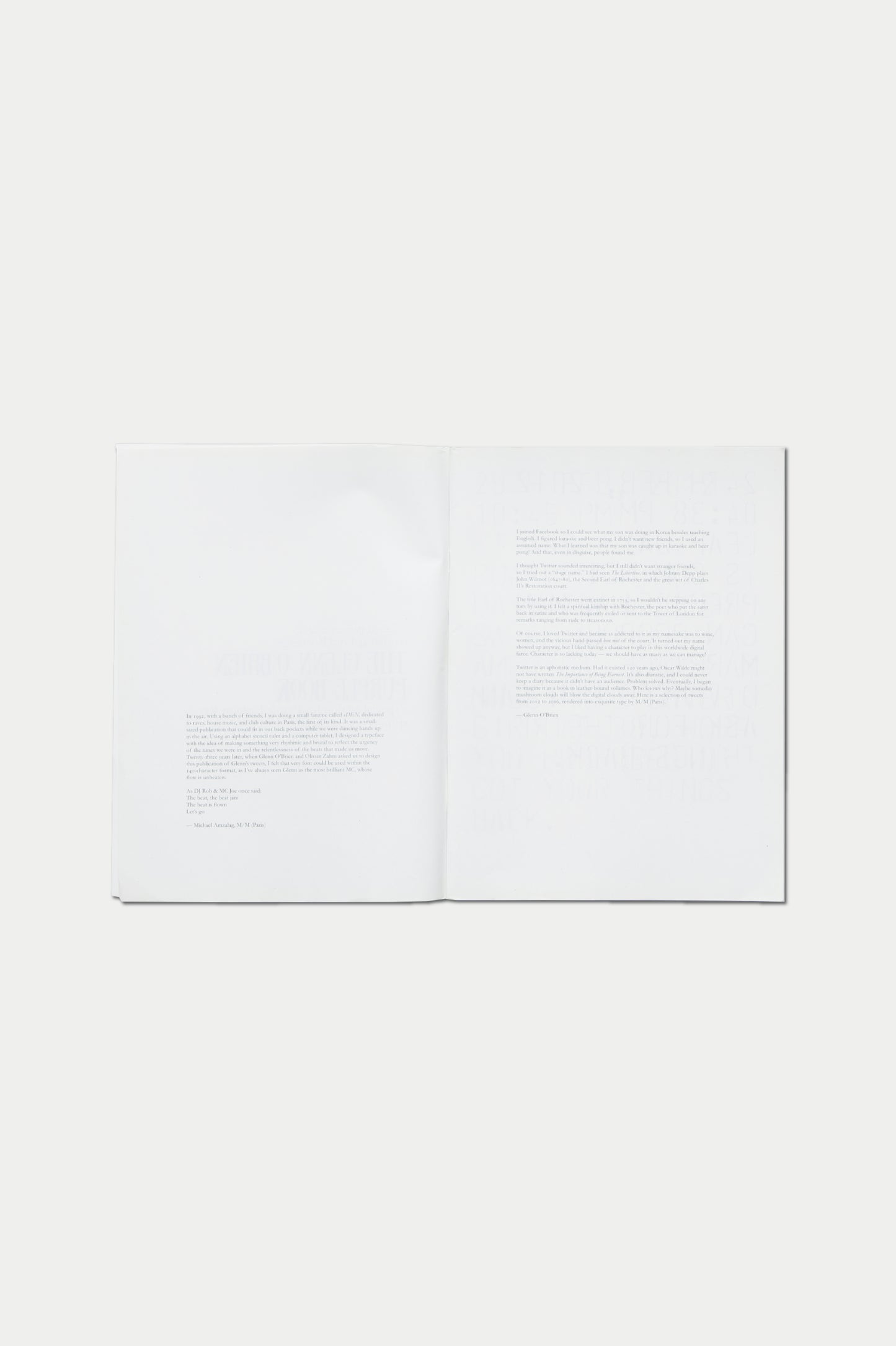 PURPLE BOOK #25 Glenn O'Brien selected tweets 2012/16