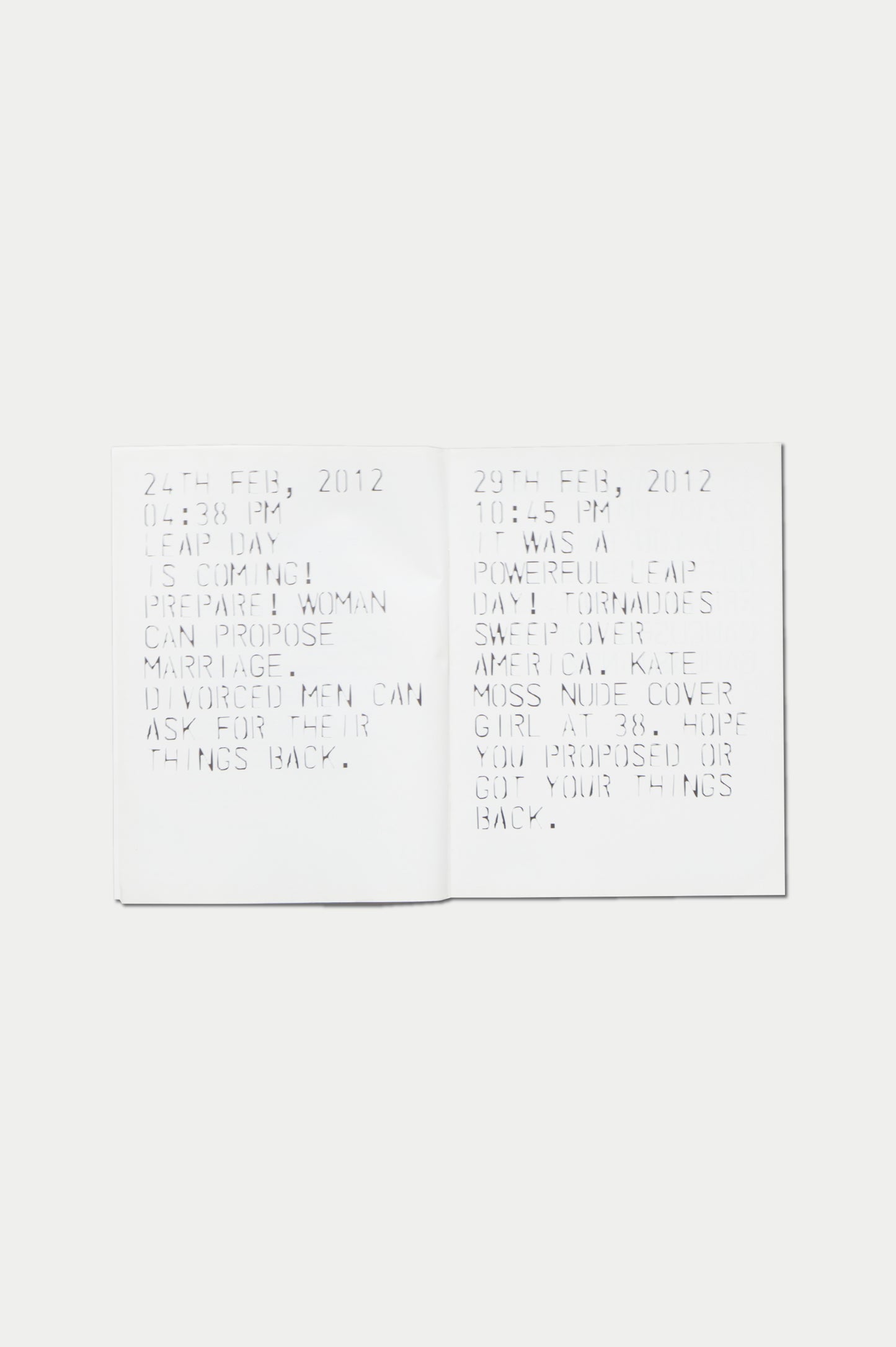 PURPLE BOOK #25 Glenn O'Brien selected tweets 2012/16