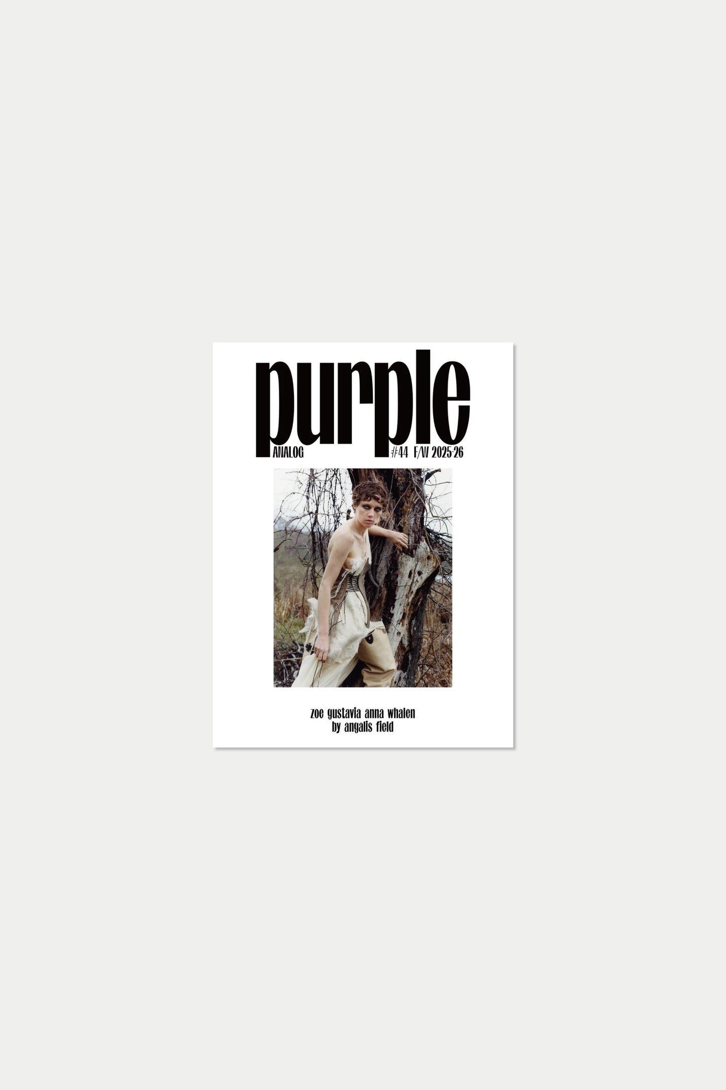 PURPLE #44 F/W 2025 The Analog Issue Zoe Gustavia Anna Whalen by Angalis Field