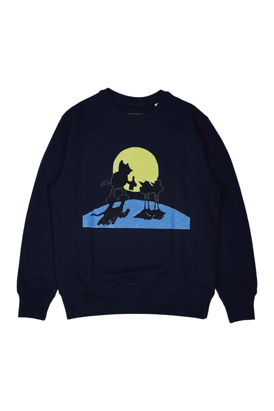 ROOBARB + CUSTARD MOON SWEATSHIRT Navy