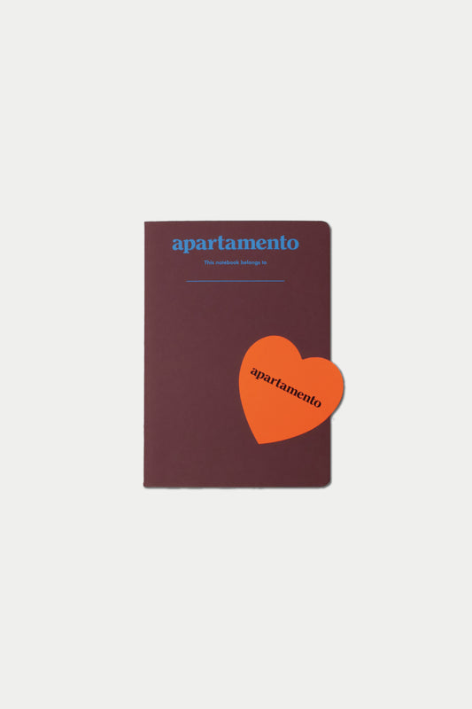 Second Edition Apartamento Notebooks with heart sticker Fig