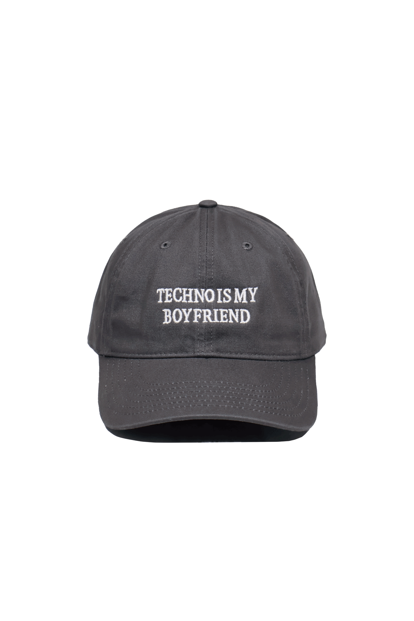 TECHNO IS MY BOYFRIEND HAT Charcoal