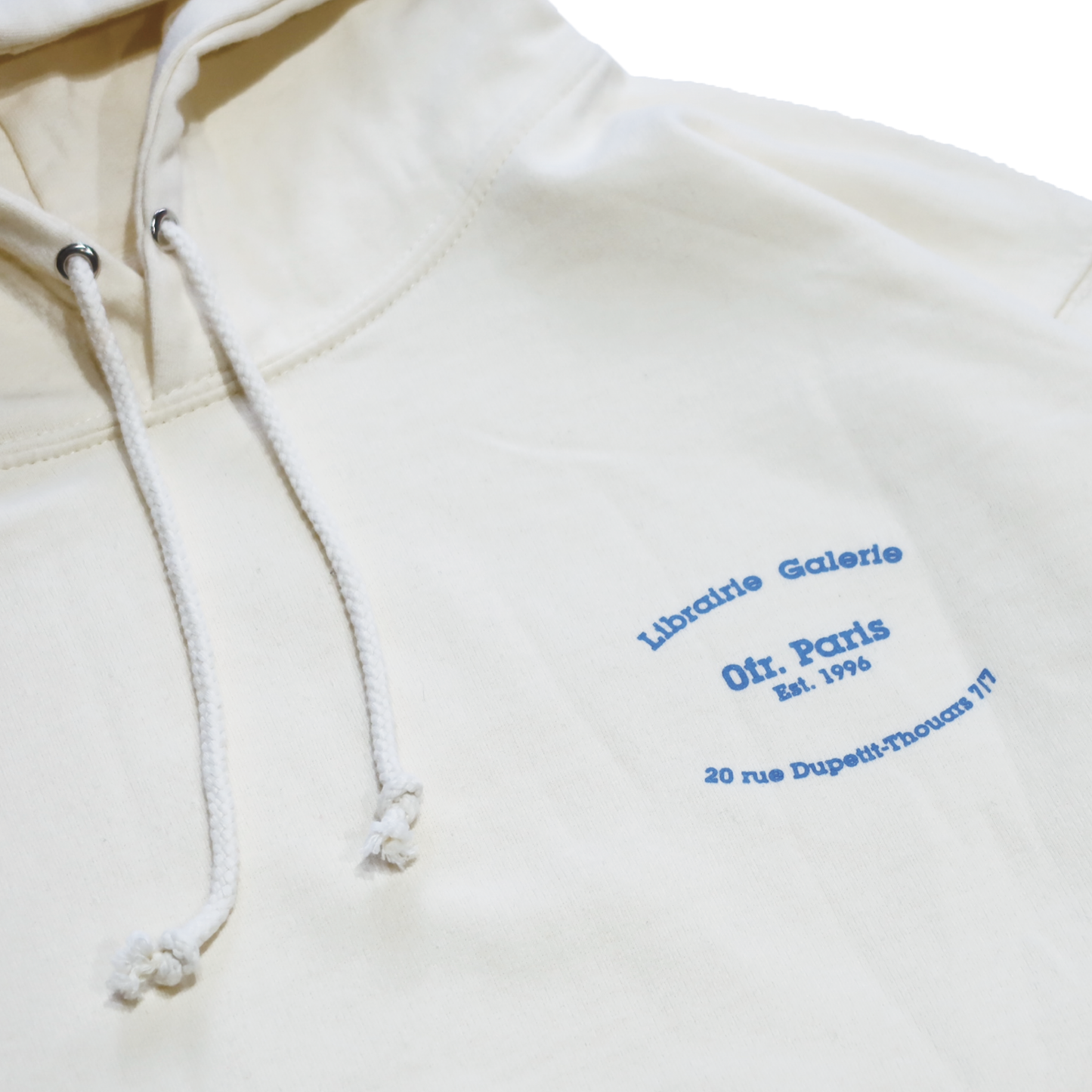 0fr Hoodie Vanilla & Blue Logo