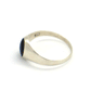 70s French Vintage Silver Onyx Ring