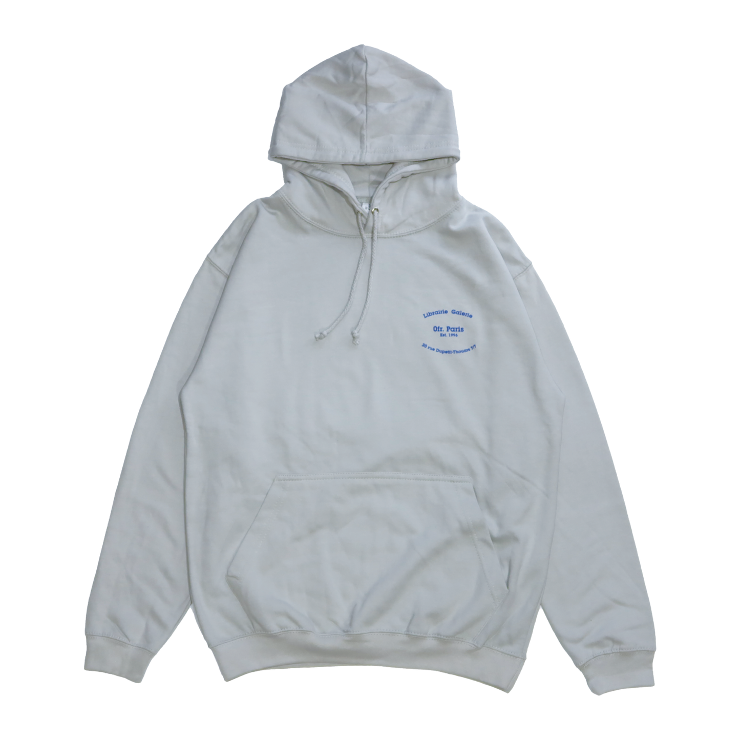 0fr Hoodie Light Grey & Blue Logo