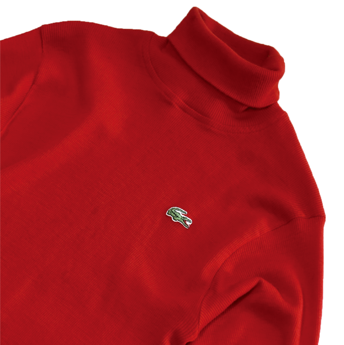 Early 70s Lacoste Turtle Neck Rib Sweater Made in France